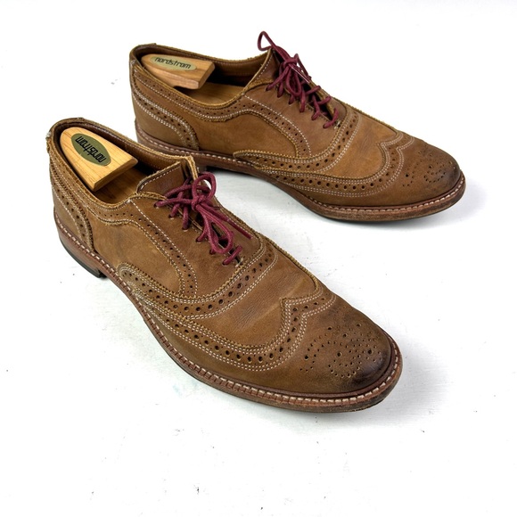 Allen Edmonds Other - Allen Edmonds Neumok Mens Brown Leather Wingtip Oxford Shoes Size 10D